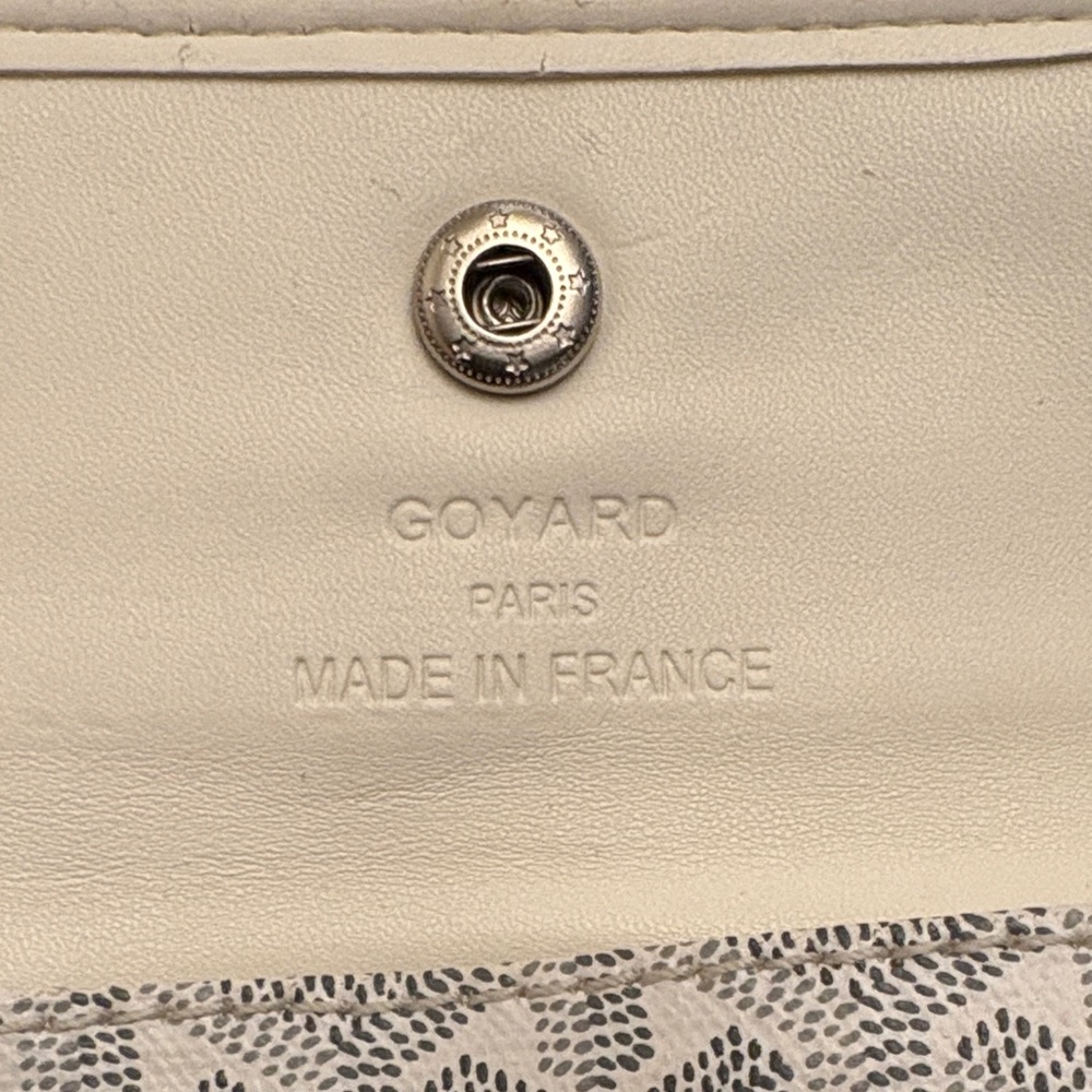 GOYARD White & Gray Monogram Clutch Wallet Pouch RARE π€π©Άπ - Picture 8 of 9